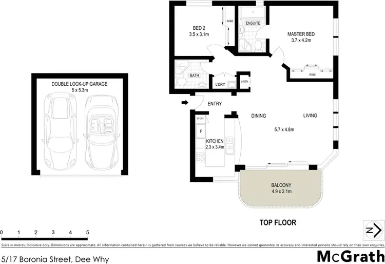 Floorplan of Homely apartment listing, 5/17 Boronia Street, Dee Why NSW 2099