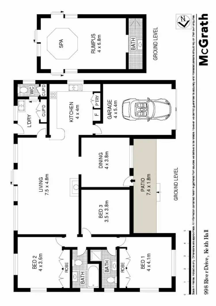 Floorplan of Homely rural property listing, 998 River Drive, Keith Hall NSW 2478
