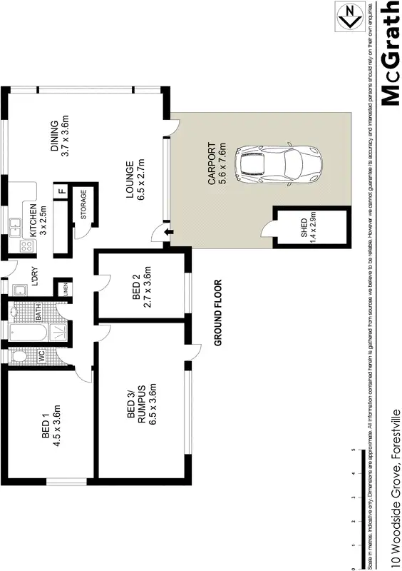 Floorplan of Homely house listing, 10 Woodside Grove, Forestville NSW 2087