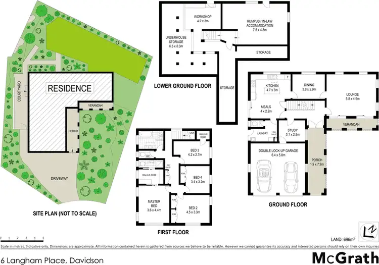 Floorplan of Homely house listing, 6 Langham Place, Davidson NSW 2085