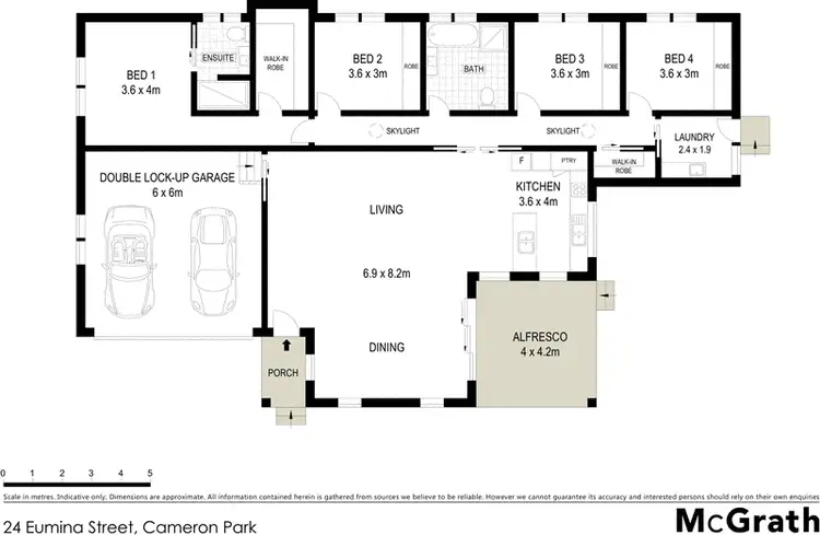 Floorplan of Homely house listing, 24 Eumina Street, Cameron Park NSW 2285