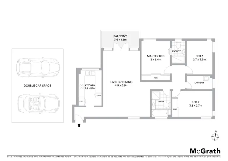 Floorplan of Homely apartment listing, 3/299 Burns Bay Road, Lane Cove NSW 2066