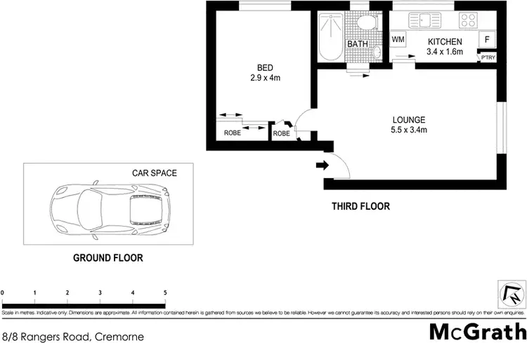 Floorplan of Homely apartment listing, 8/8 Rangers Road, Cremorne NSW 2090