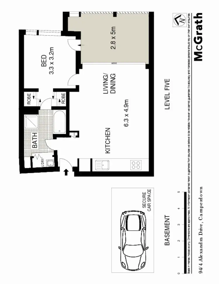 Floorplan of Homely apartment listing, 94/4 Alexandra Drive, Camperdown NSW 2050
