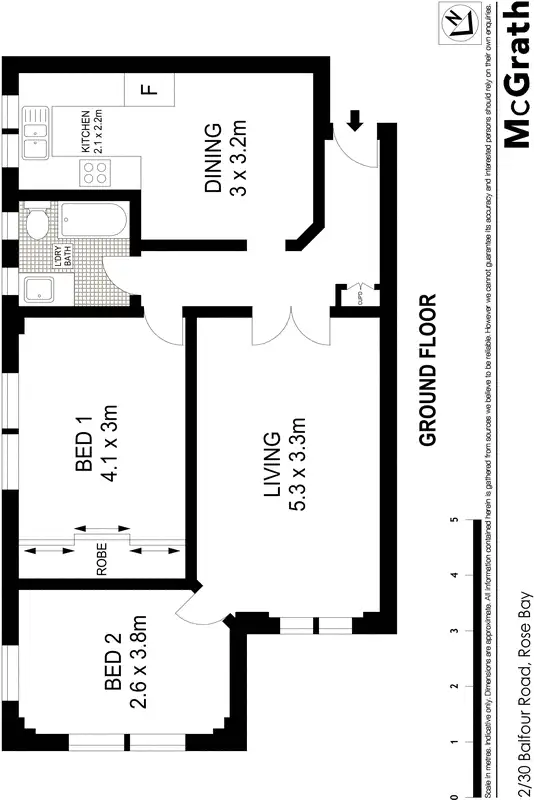Floorplan of Homely apartment listing, 2/30 Balfour Road, Rose Bay NSW 2029