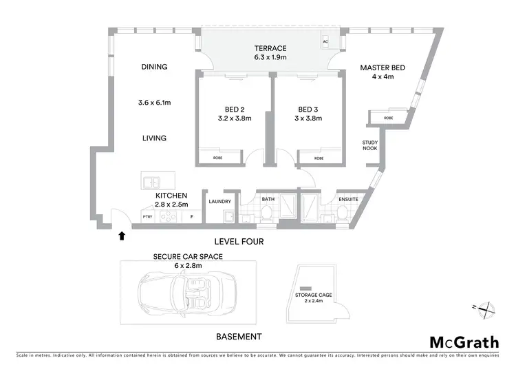 Floorplan of Homely apartment listing, 406/6 Cross Street, Bankstown NSW 2200