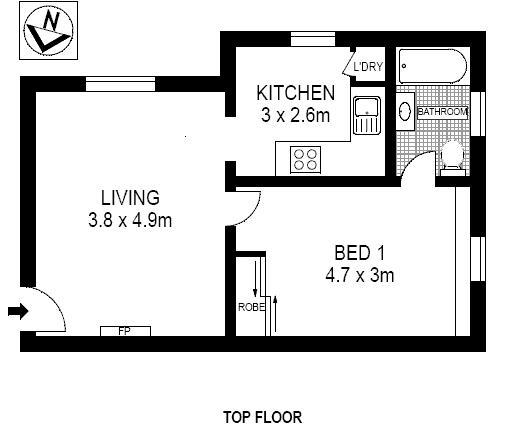 Floorplan of Homely apartment listing, 8/202 Clovelly Road, Clovelly NSW 2031