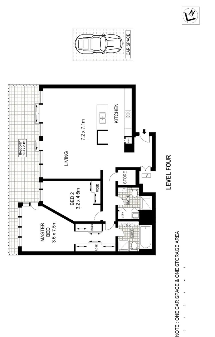 Floorplan of Homely apartment listing, 402/45 Bowman Street, Pyrmont NSW 2009