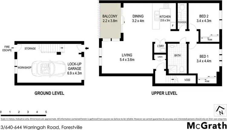 Floorplan of Homely townhouse listing, 3/640 Warringah Road, Forestville NSW 2087