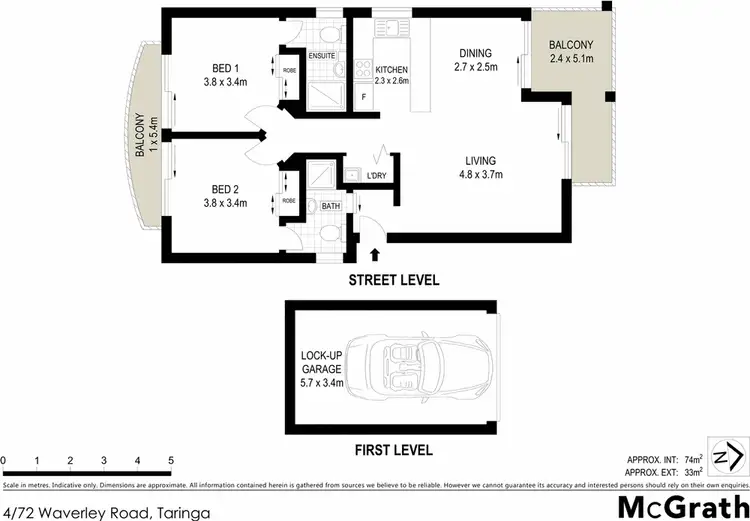Floorplan of Homely apartment listing, 4/72 Waverley Road, Taringa QLD 4068