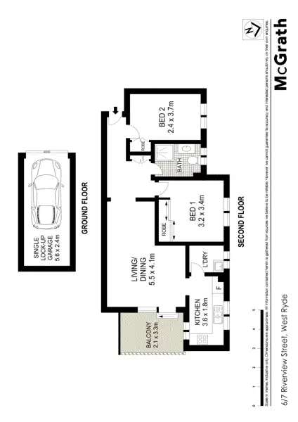 Floorplan of Homely apartment listing, 6/7 Riverview Street, West Ryde NSW 2114