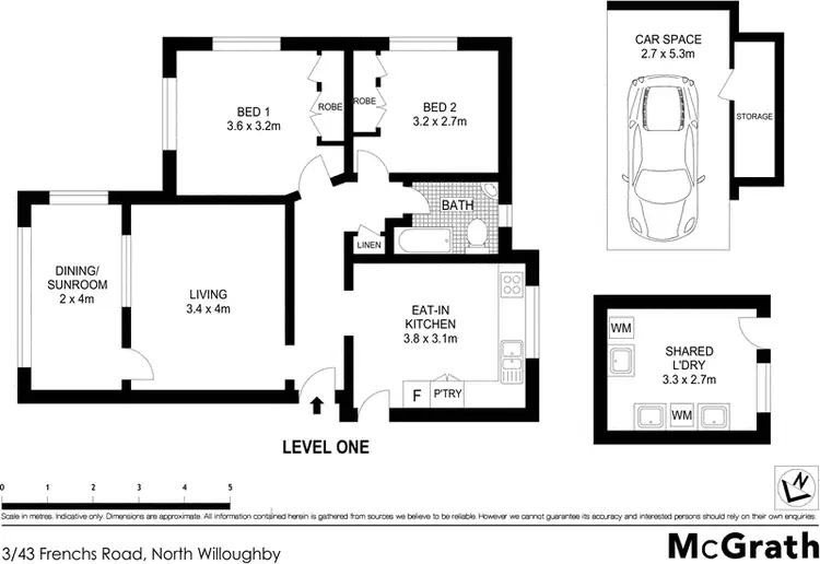 Floorplan of Homely apartment listing, 3/43 Frenchs Road, Willoughby NSW 2068