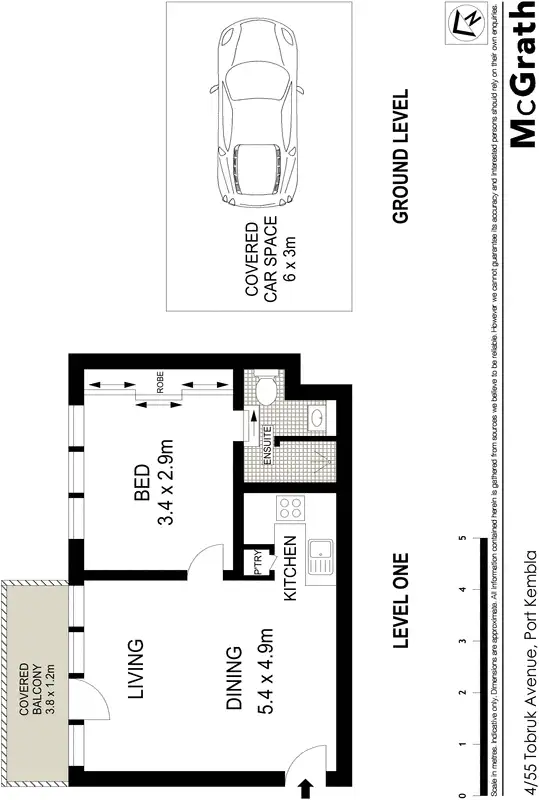 Floorplan of Homely apartment listing, 4/55 Tobruk Avenue, Port Kembla NSW 2505