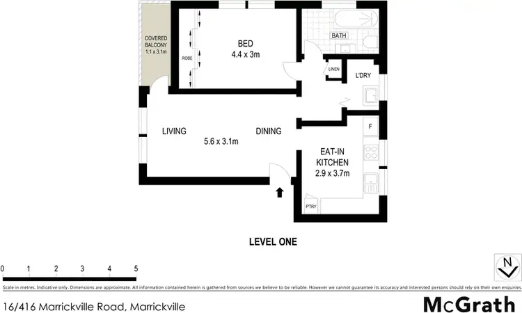 Floorplan of Homely apartment listing, 16/416 Marrickville Road, Marrickville NSW 2204