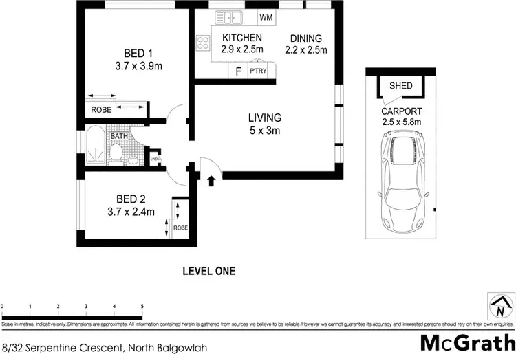 Floorplan of Homely apartment listing, 8/32 Serpentine Crescent, North Balgowlah NSW 2093