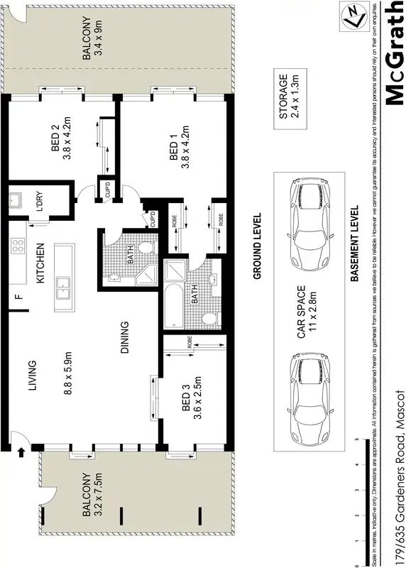 Floorplan of Homely apartment listing, 179/635 Gardeners Road, Mascot NSW 2020