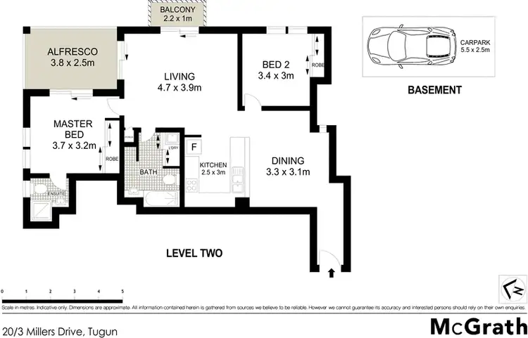 Floorplan of Homely apartment listing, 20/3 Millers Drive, Tugun QLD 4224
