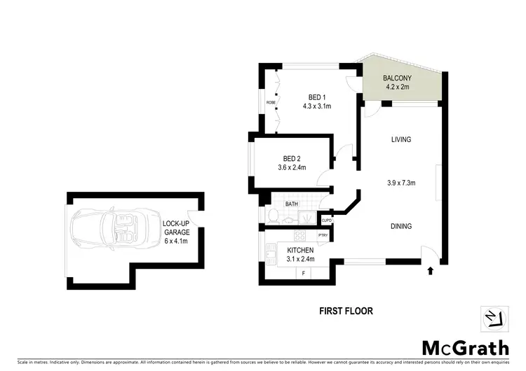 Floorplan of Homely apartment listing, 3/1 Balfour Street, Greenwich NSW 2065