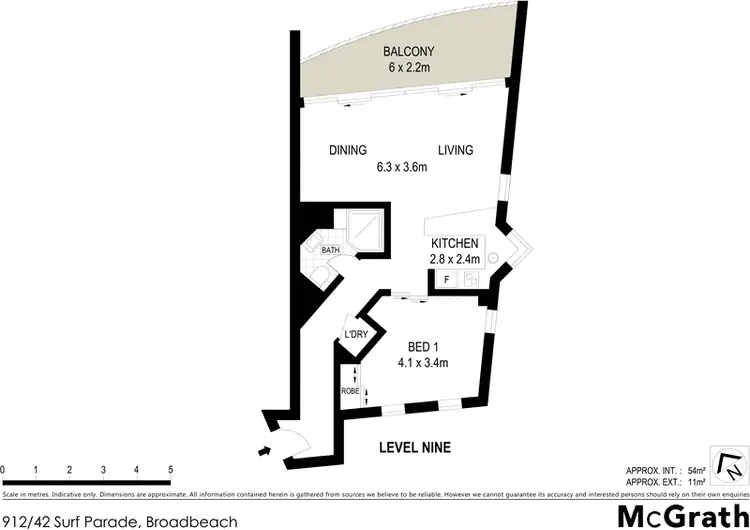 Floorplan of Homely apartment listing, 912/42 Surf Parade, Broadbeach QLD 4218