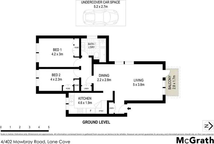 Floorplan of Homely apartment listing, 4/402 Mowbray Road, Lane Cove NSW 2066
