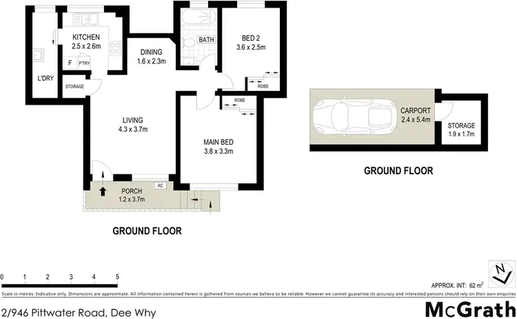 Floorplan of Homely apartment listing, 2/946 Pittwater Road, Dee Why NSW 2099