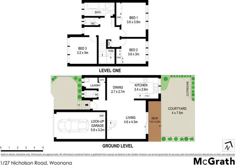 Floorplan of Homely townhouse listing, 1/27 Nicholson Road, Woonona NSW 2517