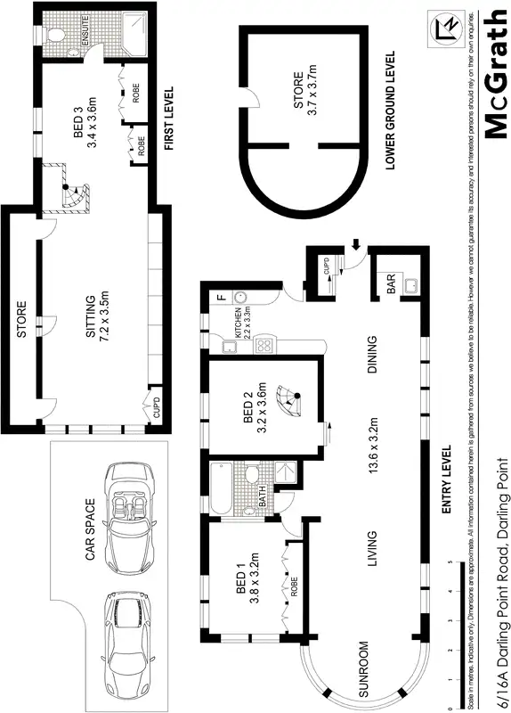 Floorplan of Homely apartment listing, 6/16A Darling Point Road, Darling Point NSW 2027