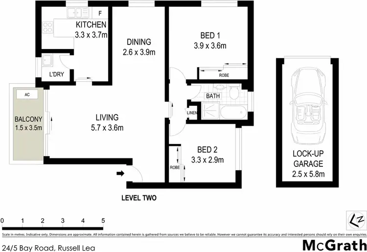 Floorplan of Homely apartment listing, 24/5 Bay Road, Russell Lea NSW 2046