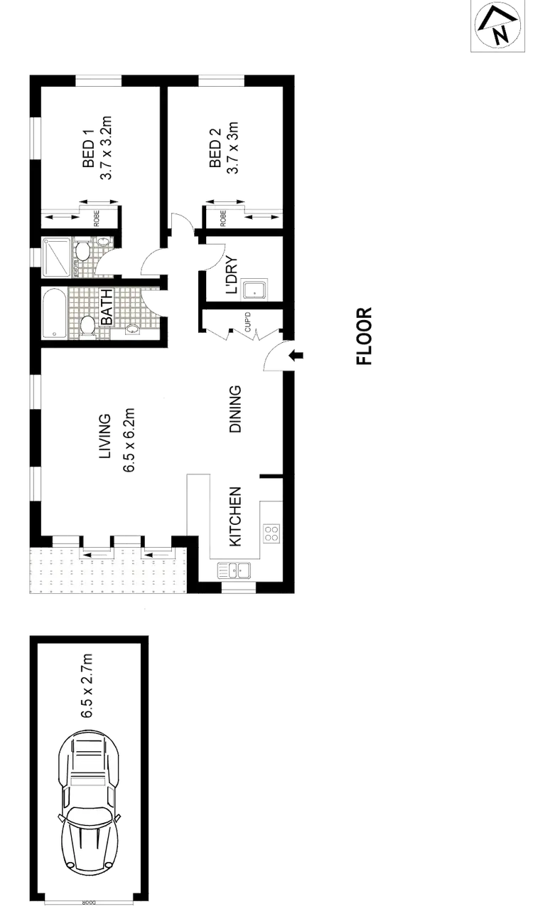 Floorplan of Homely apartment listing, 6/161 Todman Avenue, Kensington NSW 2033
