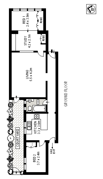 Floorplan of Homely apartment listing, 2/154 Beach Street, Coogee NSW 2034