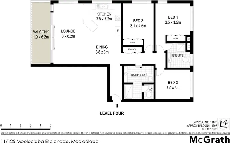 Floorplan of Homely apartment listing, 11/125 Mooloolaba Esplanade, Mooloolaba QLD 4557