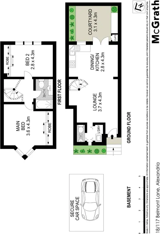 Floorplan of Homely apartment listing, 18/117 Belmont Lane, Alexandria NSW 2015