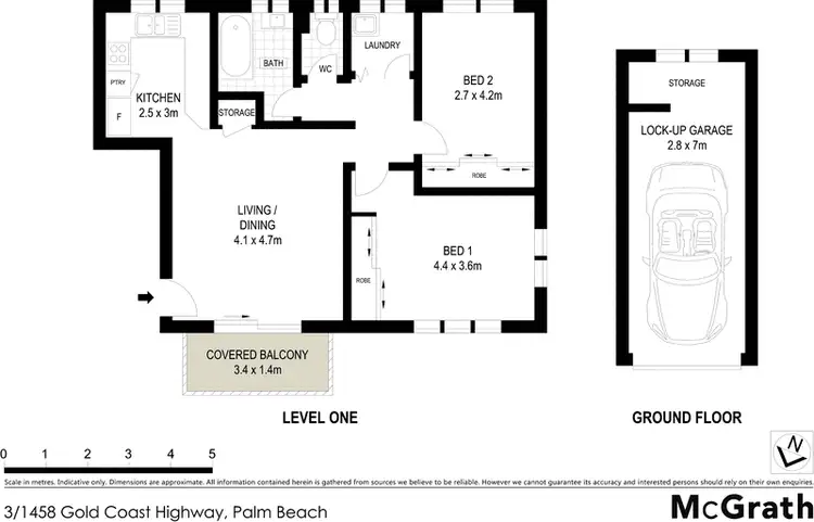 Floorplan of Homely apartment listing, 3/1458 Gold Coast Highway, Palm Beach QLD 4221