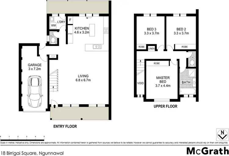 Floorplan of Homely townhouse listing, 18 Birrigai Square, Ngunnawal ACT 2913