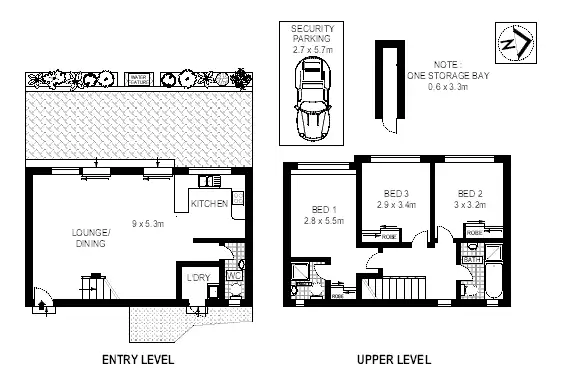 Floorplan of Homely townhouse listing, 2/302 Alison Road, Coogee NSW 2034