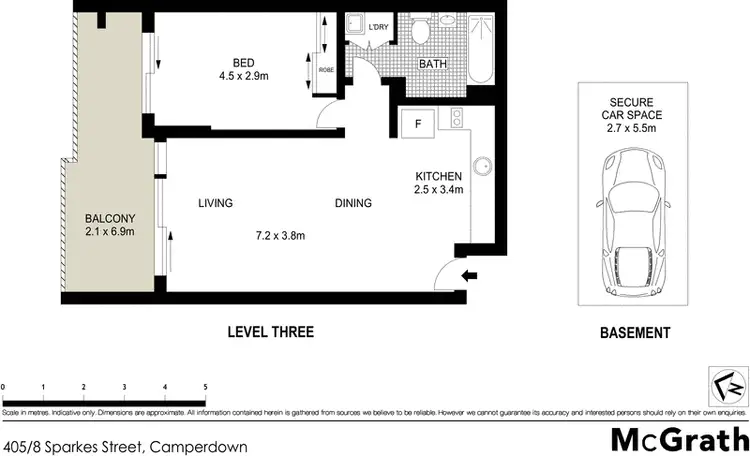 Floorplan of Homely apartment listing, 405/8 Sparkes Street, Camperdown NSW 2050