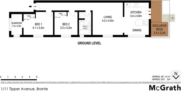Floorplan of Homely apartment listing, 1/11 Tipper Avenue, Bronte NSW 2024