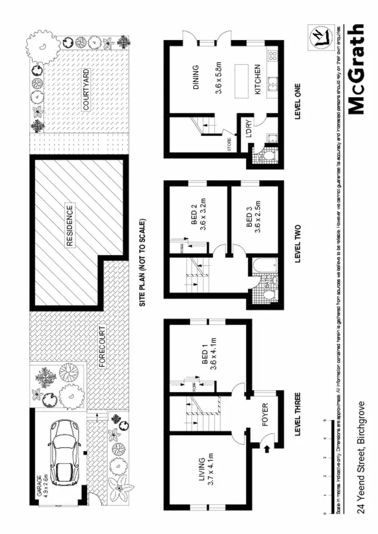 Floorplan of Homely townhouse listing, 24 Yeend Street, Birchgrove NSW 2041