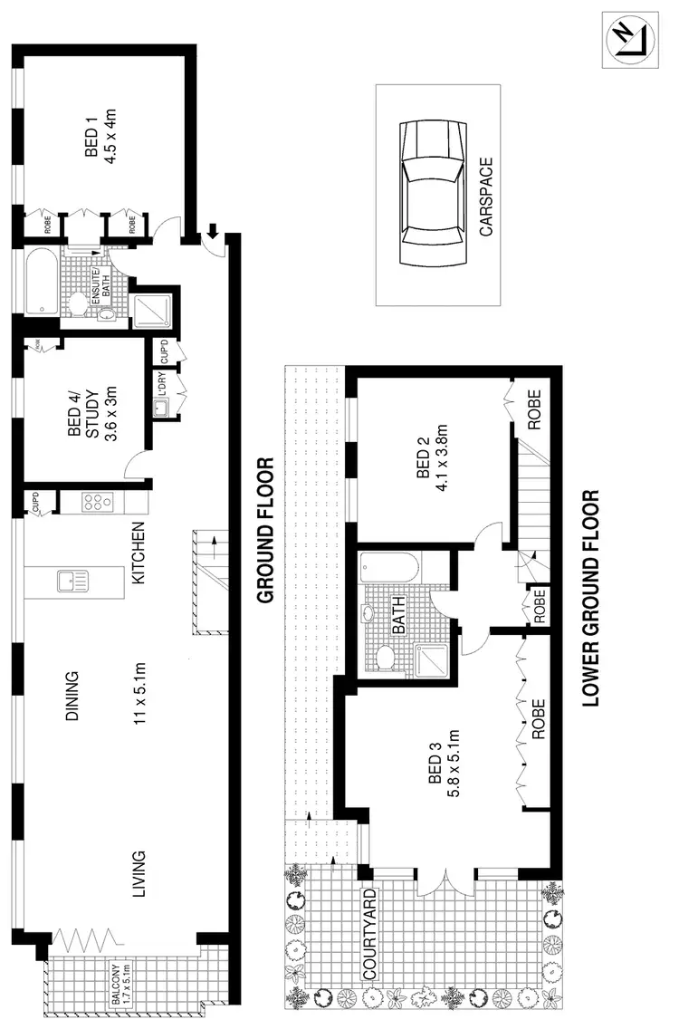 Floorplan of Homely apartment listing, 2/3 Bradley Avenue, Bellevue Hill NSW 2023