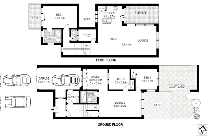 Floorplan of Homely townhouse listing, 13/150 Mons Avenue, Maroubra NSW 2035