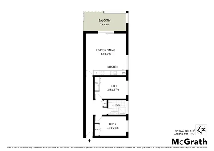 Floorplan of Homely unit listing, 8/86 Oxley Avenue, Kiama Downs NSW 2533