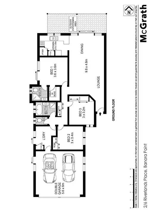 Floorplan of Homely house listing, 2/6 Riverlands Place, Banora Point NSW 2486