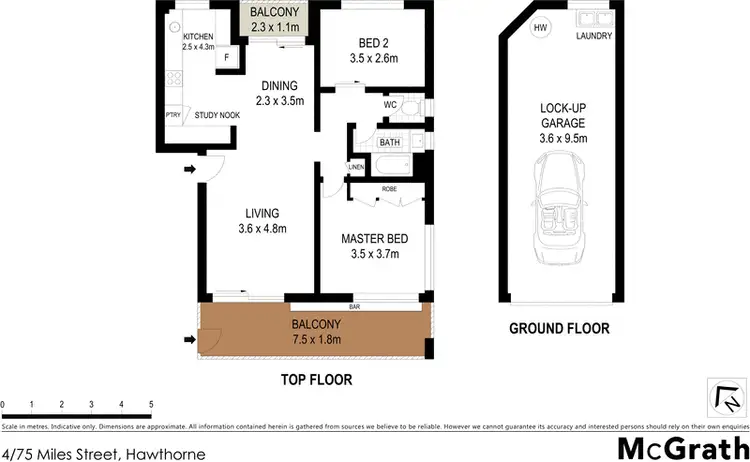 Floorplan of Homely apartment listing, 4/75 Miles Street, Hawthorne QLD 4171