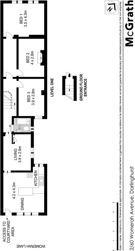 Floorplan of Homely apartment listing, 2/60 Womerah Avenue, Darlinghurst NSW 2010