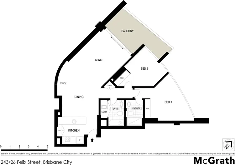 Floorplan of Homely apartment listing, 26 Felix Street, Brisbane City QLD 4000