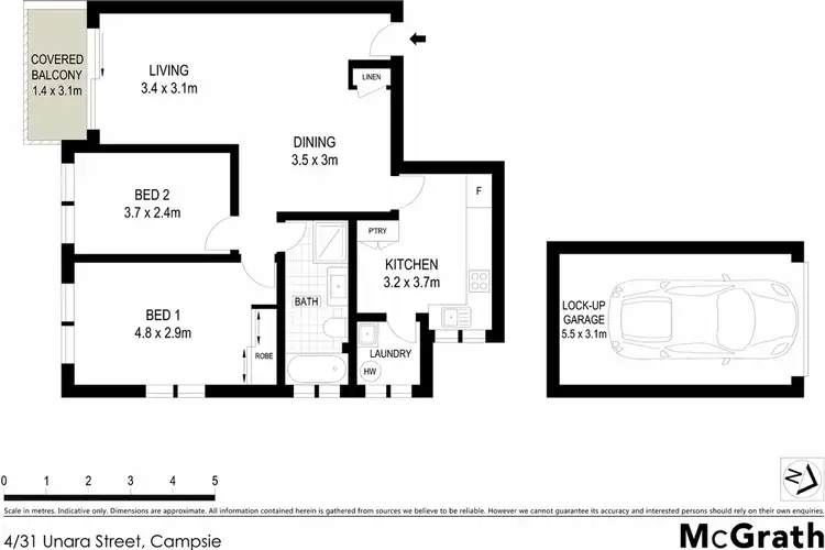 Floorplan of Homely apartment listing, 4/31 Unara Street, Campsie NSW 2194