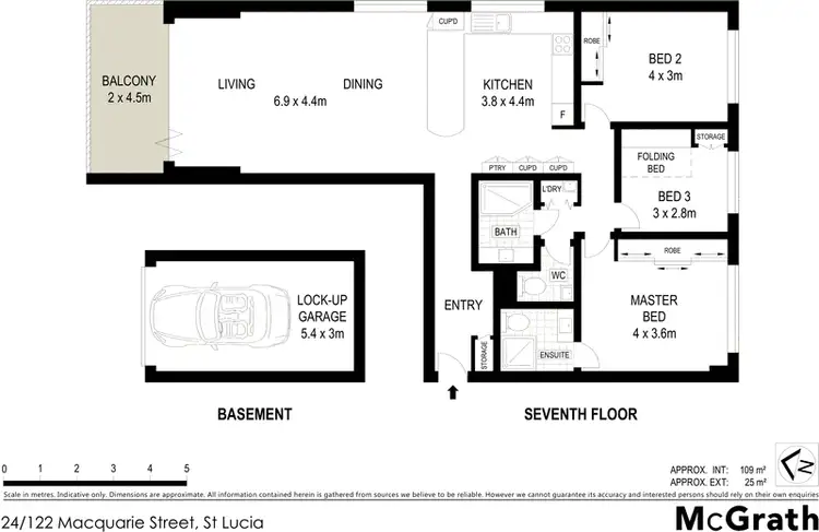 Floorplan of Homely apartment listing, 24/122 Macquarie Street, St Lucia QLD 4067