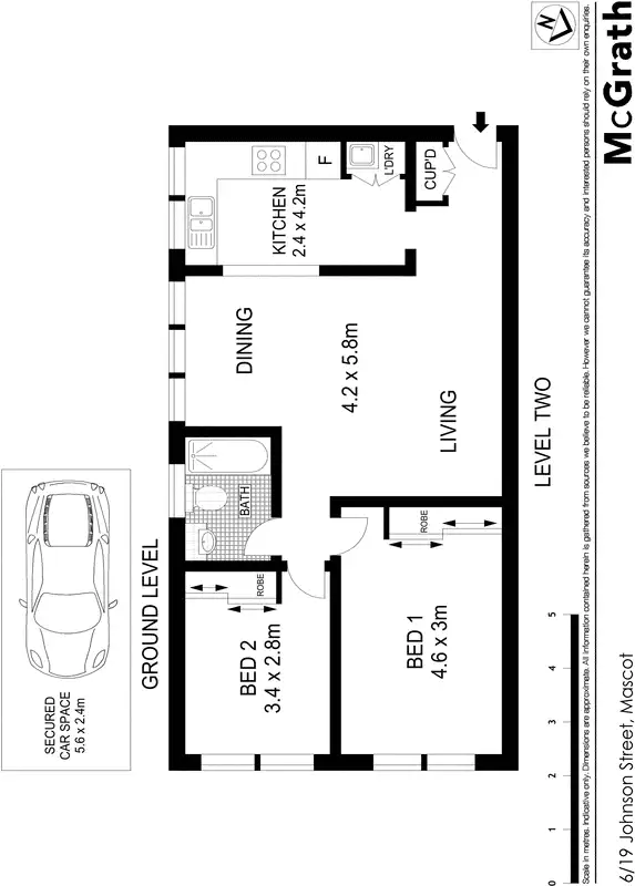 Floorplan of Homely apartment listing, 6/19 Johnson Street, Mascot NSW 2020