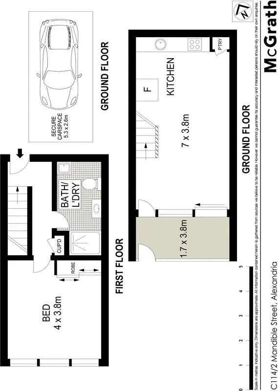 Floorplan of Homely apartment listing, C114/2 Mandible Street, Alexandria NSW 2015