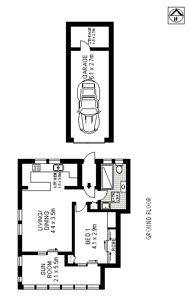 Floorplan of Homely apartment listing, 1/24 Glen Street, Bondi NSW 2026